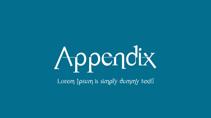 Appendix Font