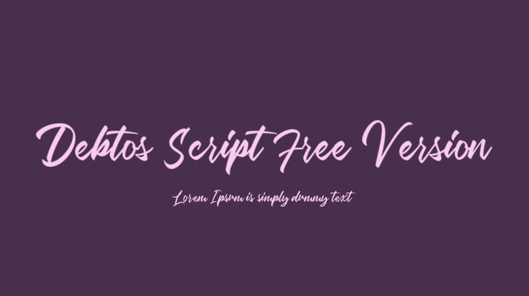 Debtos Script Free Version Font