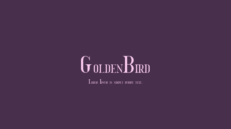 GoldenBird Font