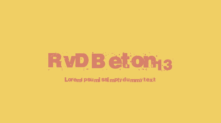 RvD Beton13 Font