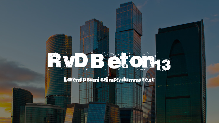 RvD Beton13 Font
