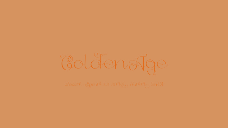 GoldenAge Font