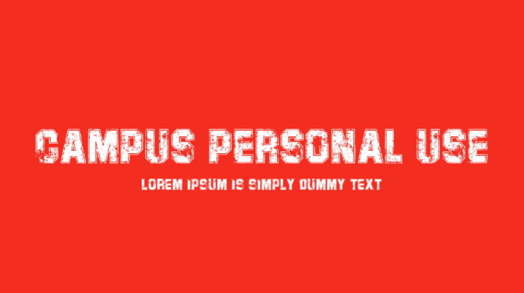 CAMPUS PERSONAL USE Font