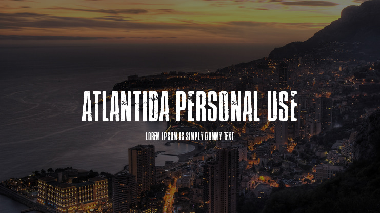 Atlantida PERSONAL USE Font