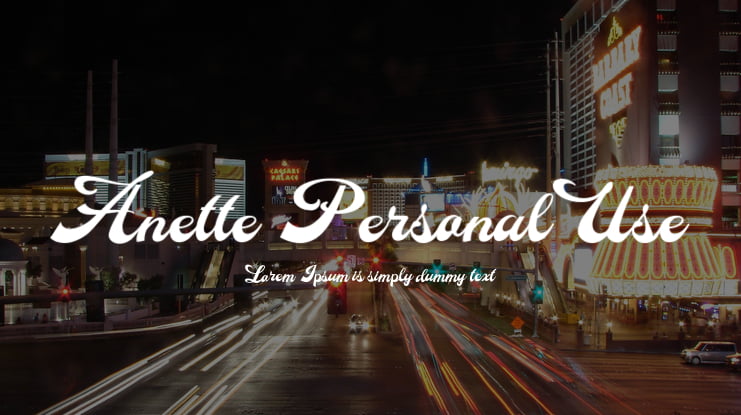 Anette Personal Use Font