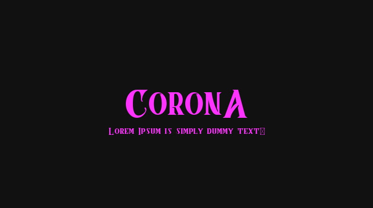 CoronA Font