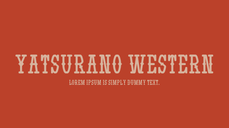 Yatsurano Western Font