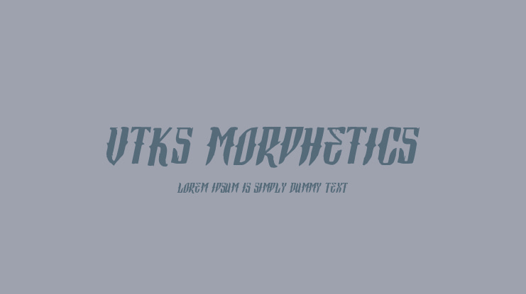 Vtks Morphetics 2 Font