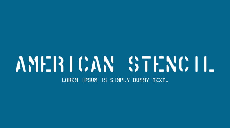 American Stencil Font