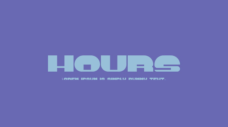 Hours Font