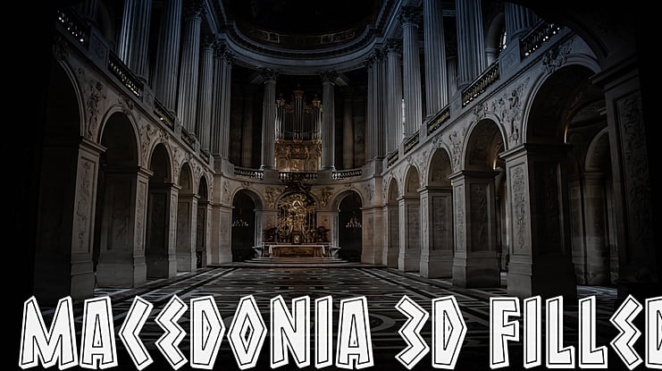 Macedonia 3D Filled Font Family