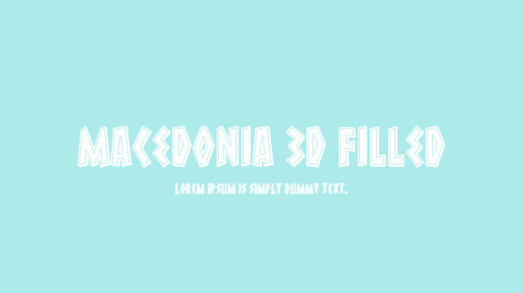 Macedonia 3D Filled Font Family