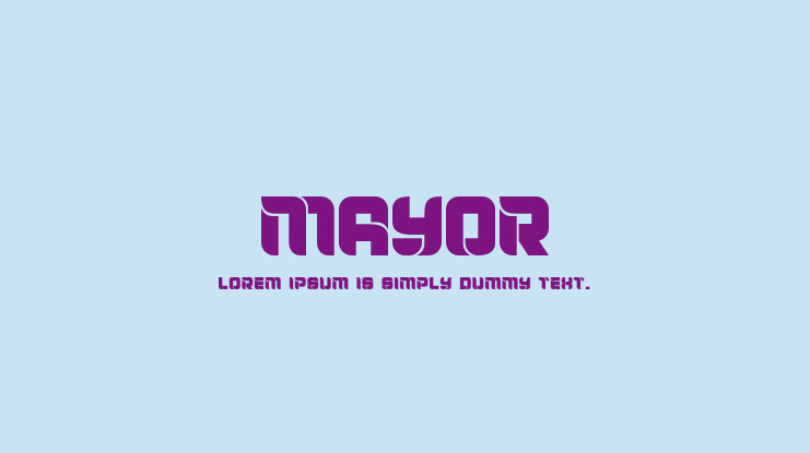 Mayor Font Family