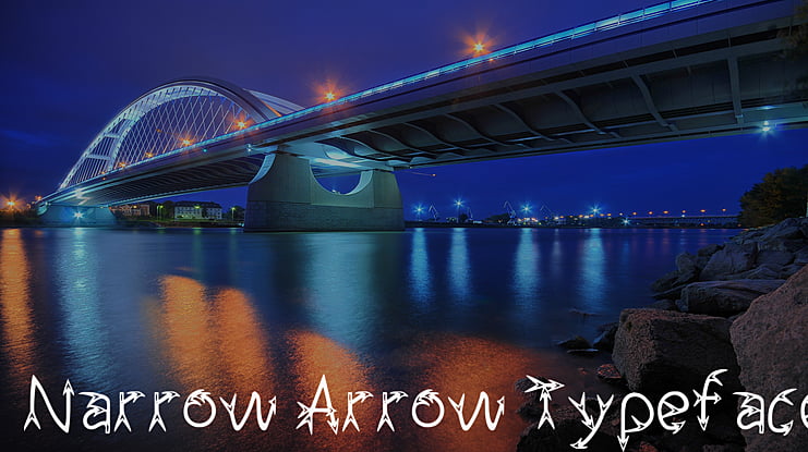 Narrow Arrow Typeface Font