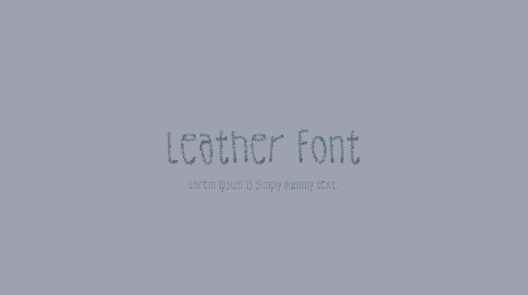 Leather Font