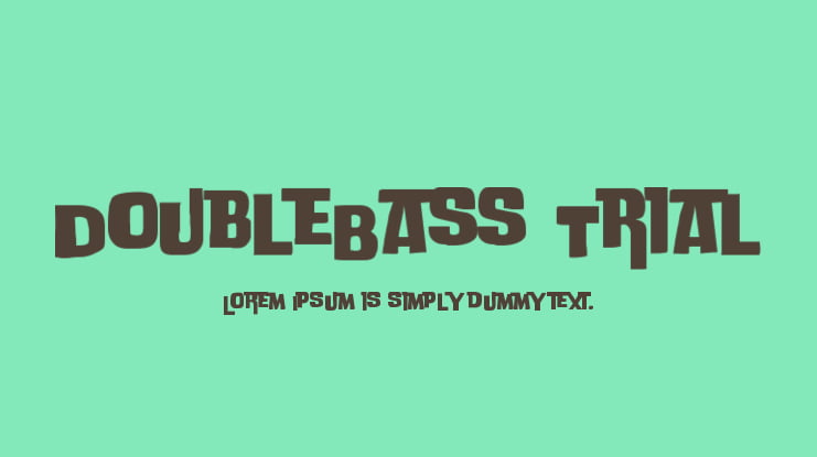 DoubleBass Trial Font Family