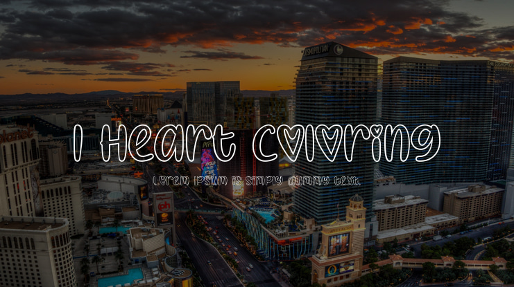 I Heart Coloring Font