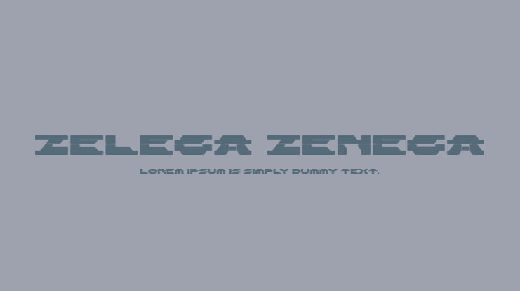 Zelega Zenega Font