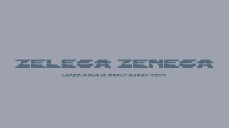 Zelega Zenega Font
