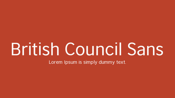 British Council Sans Font Family