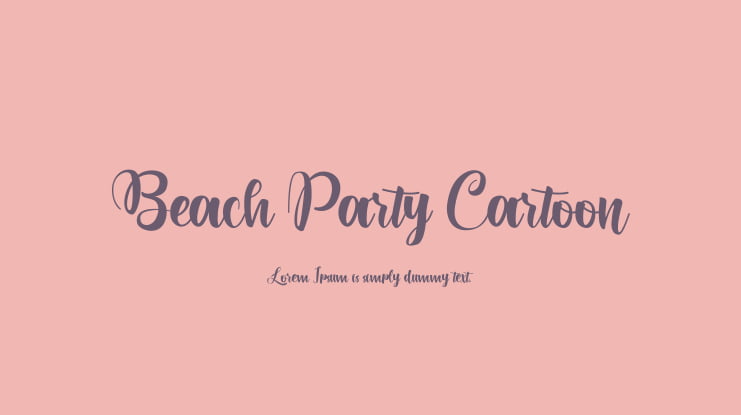 Beach Party Cartoon Font Family