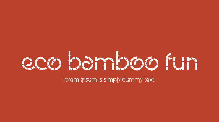 Eco Bamboo Fun Font