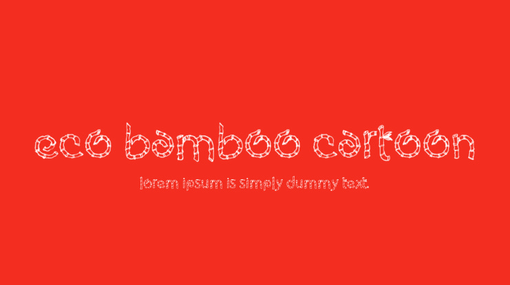 Eco Bamboo Cartoon Font