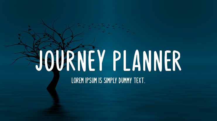 Journey Planner Font