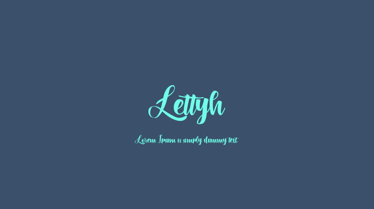 Lettyh Font