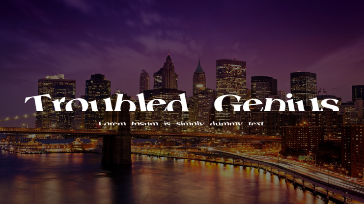 Troubled Genius Font