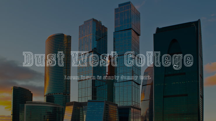 Dust West College Font