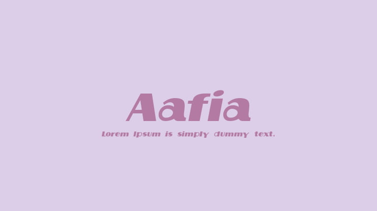 Aafia Font Family