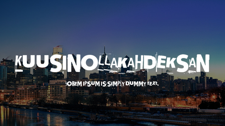 Kuusinollakahdeksan Font