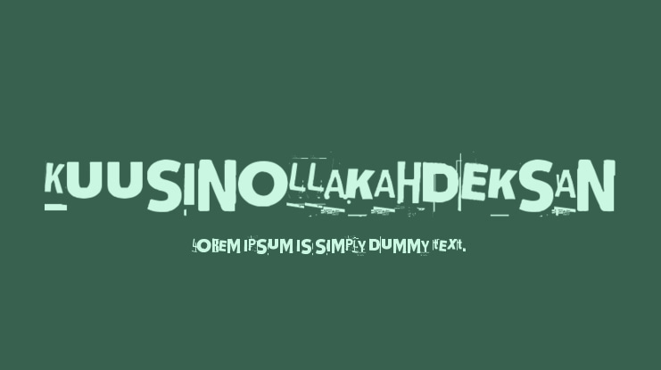 Kuusinollakahdeksan Font