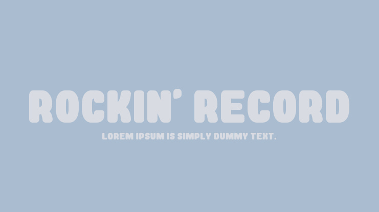 Rockin' Record Font