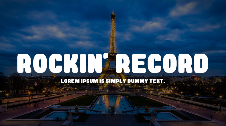 Rockin' Record Font