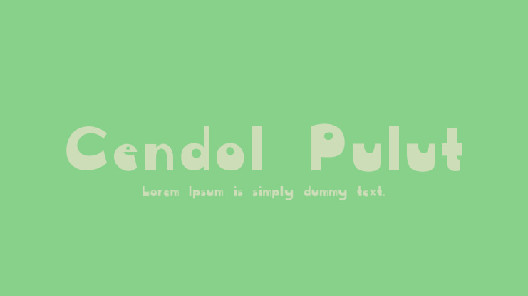 Cendol Pulut Font