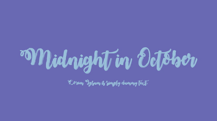 Midnight in October Font