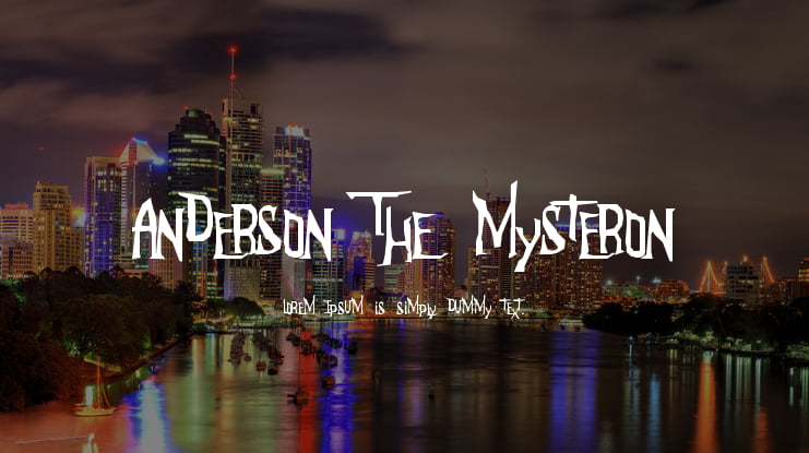 Anderson The Mysteron Font