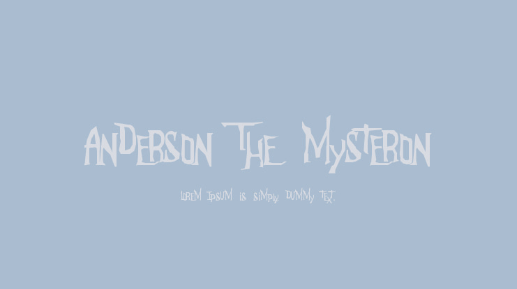Anderson The Mysteron Font