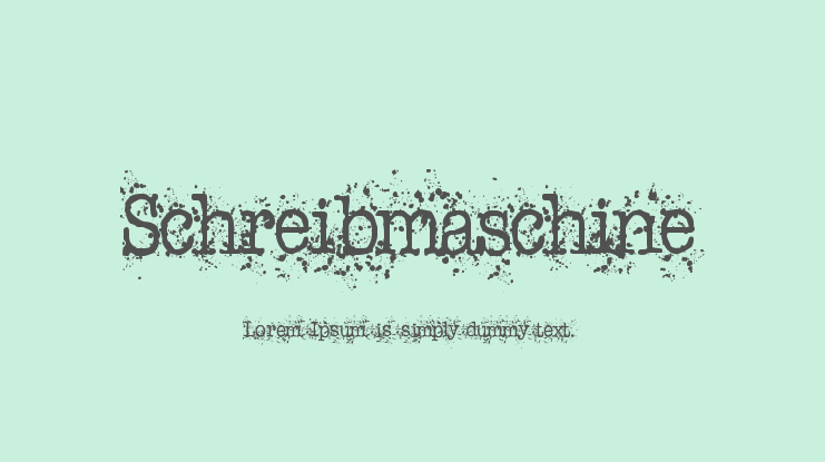 Schreibmaschine Font