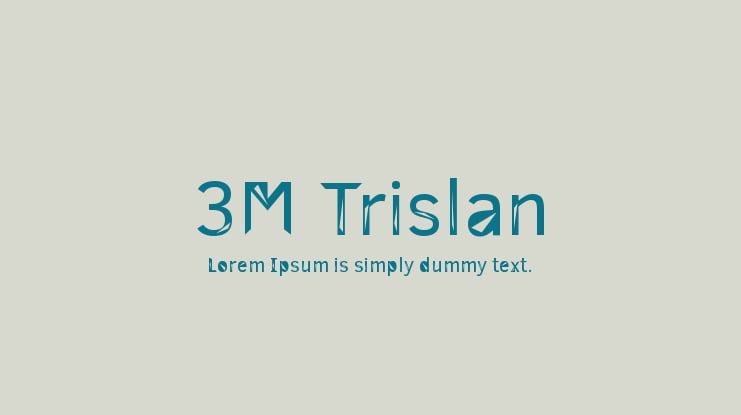 3M Trislan Font