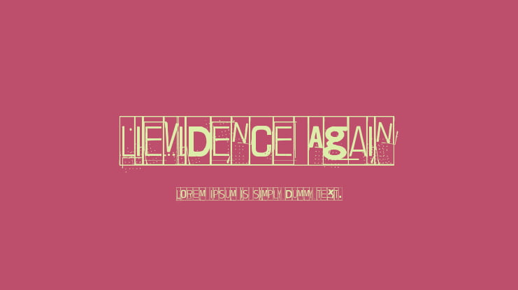Lievidence Again Font Family