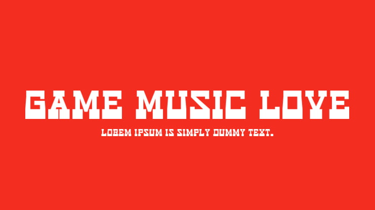 Game Music Love Font