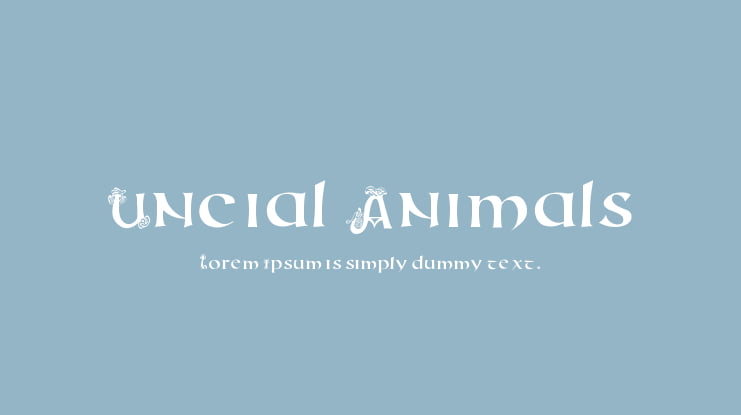 Uncial Animals Font