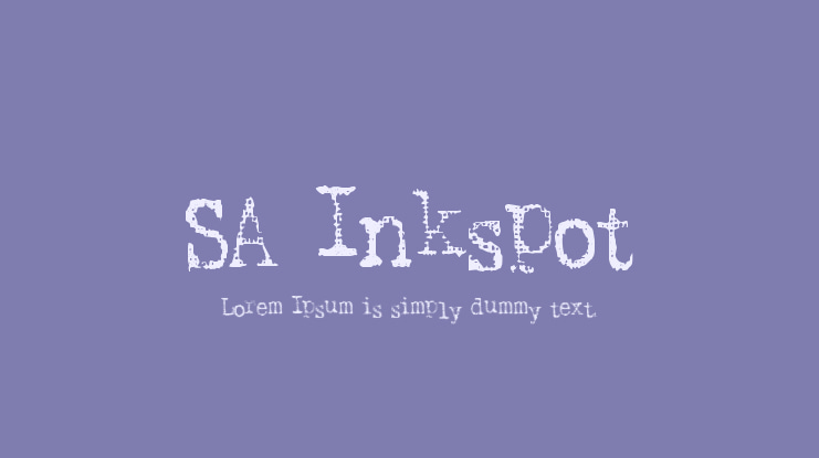 SA Inkspot Font