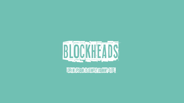 Blockheads Font