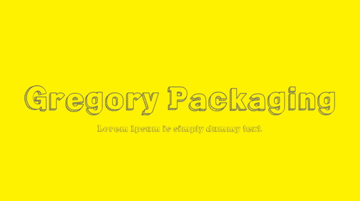 Gregory Packaging Font
