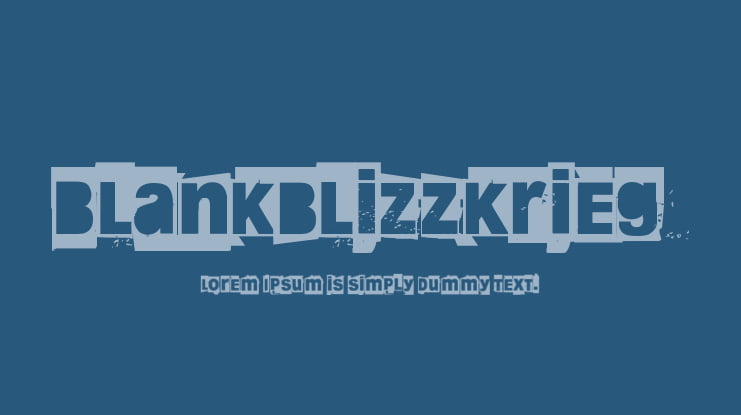 Blankblizzkrieg Font Family