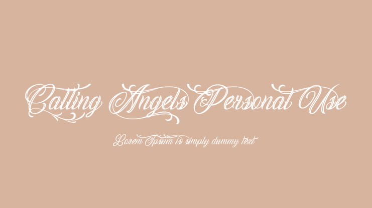Calling Angels Personal Use Font